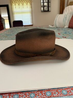 Outback Trading Company Wool Tassy Crusher Hat – Brown – Western Cowboy Style